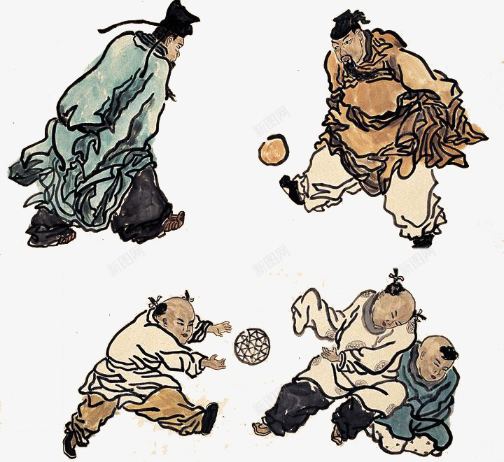 中国书画蹴鞠卡通png免抠素材_88icon https://88icon.com 中国 书画 卡通 卡通图片 蹴鞠