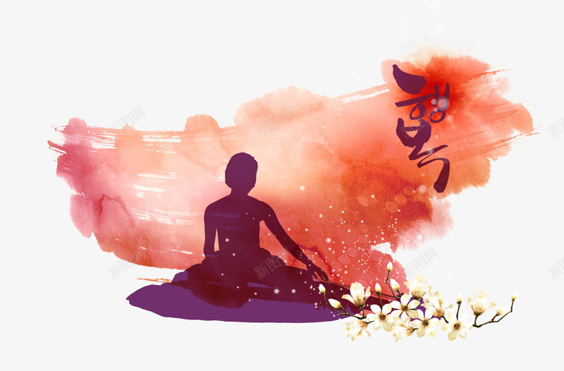韩式人物水墨背景psd免抠素材_88icon https://88icon.com 人物背景 水墨人物 水墨素材 素材 素材背景 背景水墨