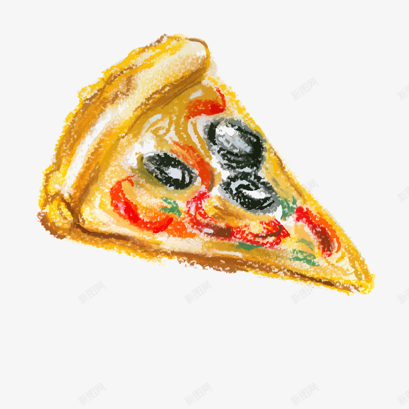水彩手绘快餐食物矢量图ai免抠素材_88icon https://88icon.com 天猫吃货节 快餐 手绘 披萨 水彩 美食 食物 矢量图