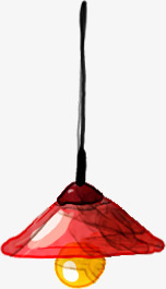红色手绘室内吊灯png免抠素材_88icon https://88icon.com 吊灯 室内 红色