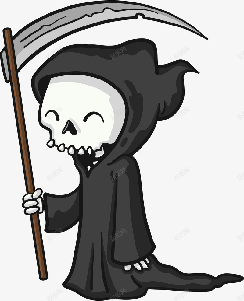 万圣节恐怖的死神矢量图ai免抠素材_88icon https://88icon.com 万圣节 万圣节死神 恐怖万圣节 恐怖死神 死神 矢量png 矢量图