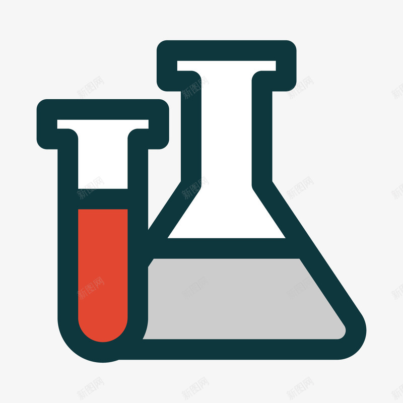 灰色扁平化手绘烧杯元素矢量图ai免抠素材_88icon https://88icon.com 化学 卡通插画 反应 圆角 实验 扁平化 灰色 烧杯 矢量图