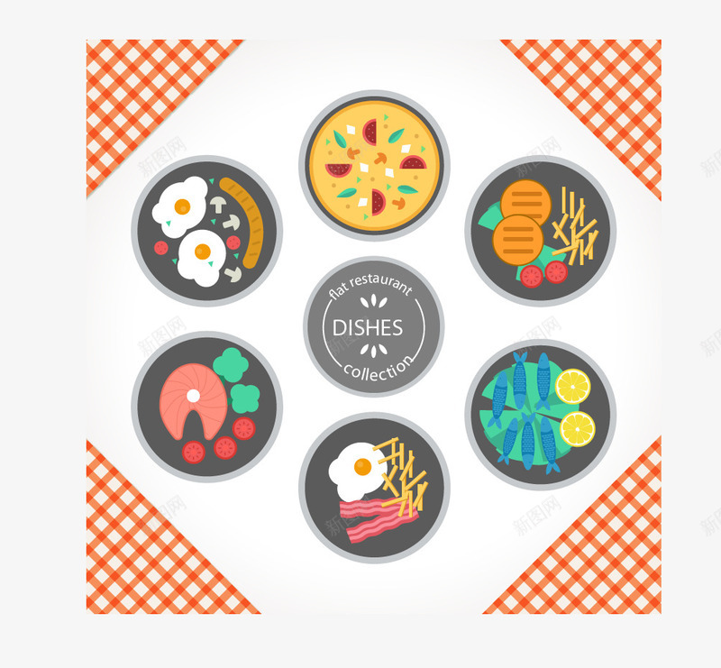 桌布png免抠素材_88icon https://88icon.com 披萨 桌布 热狗 矢量桌布 食物