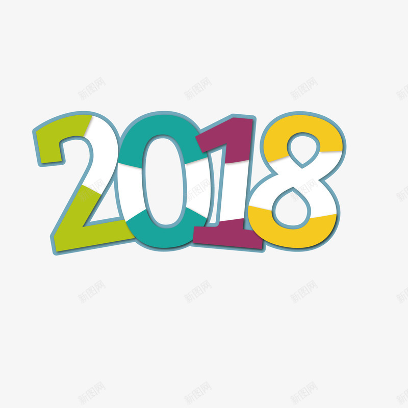 彩色数字2018字体png免抠素材_88icon https://88icon.com 2018 商务 字体设计 彩色 排版 数字 样式 纹理 质感