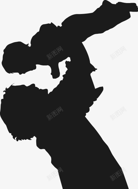 父亲节剪影矢量图eps免抠素材_88icon https://88icon.com 剪影 父亲节 矢量图