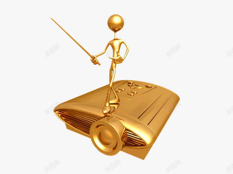 金色小人攻击摆件png免抠素材_88icon https://88icon.com 小人 工艺摆件 攻击 金色