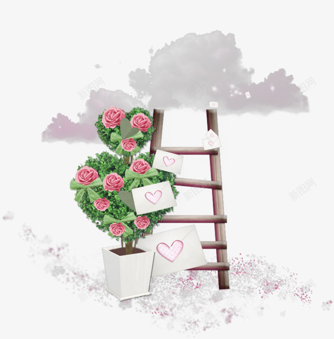 花盆与梯子png免抠素材_88icon https://88icon.com 鐩嗗瓙 鑺辨湹 闃舵