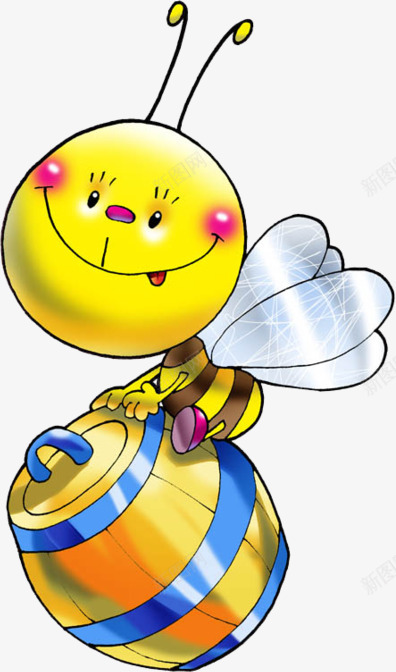 卡通小蜜蜂png免抠素材_88icon https://88icon.com 儿童 勤劳的小蜜蜂 卡通 小精灵 童话 蜜蜂 黄色