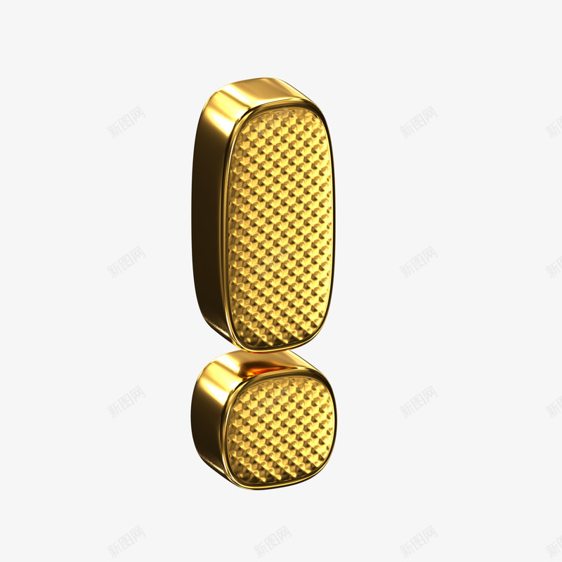 金黄色感叹号png免抠素材_88icon https://88icon.com 感叹号 立体符号 符号 金黄色 金黄色感叹号 金黄色符号