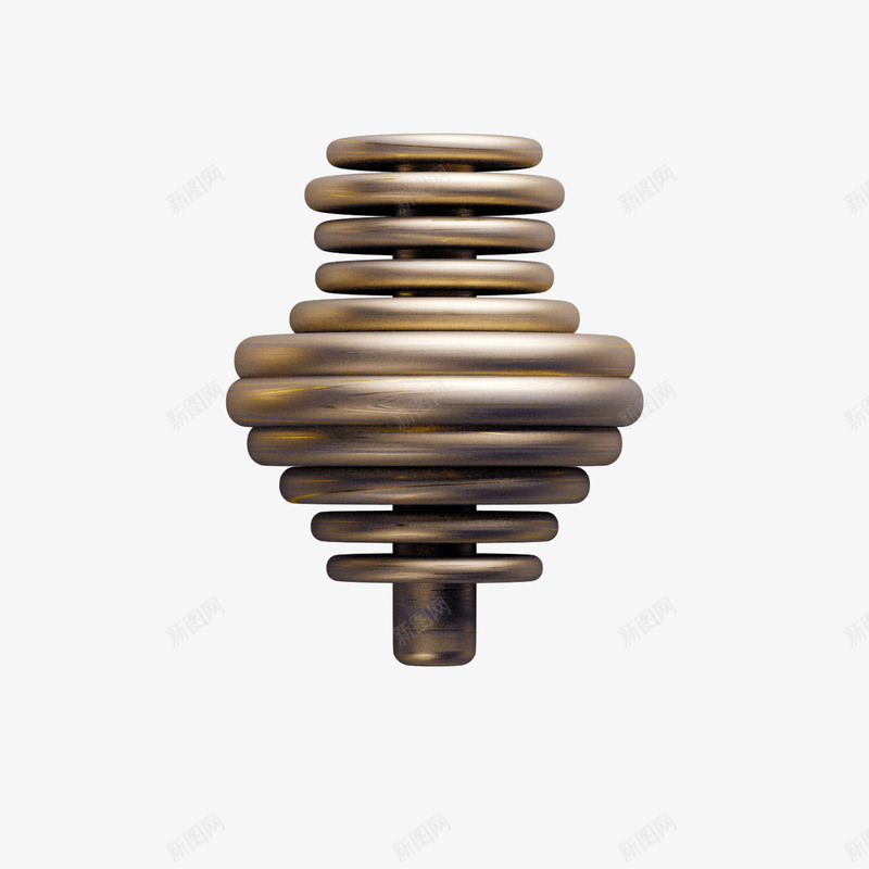 黄色金属螺旋png免抠素材_88icon https://88icon.com 光泽 反光 渐变 盘旋 立体 质感 金属 黄色