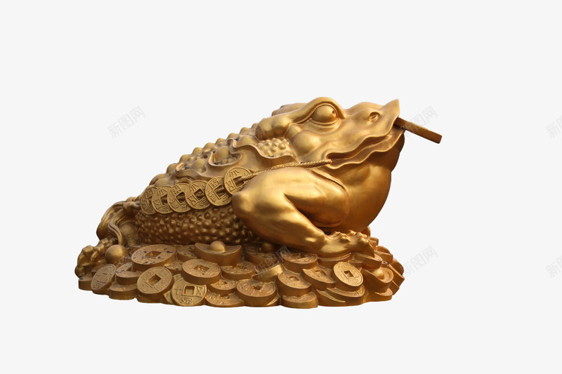 纯铜招财金蟾蜍png免抠素材_88icon https://88icon.com 招财 摆件 纯铜 金蟾蜍 铜钱