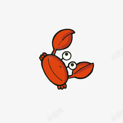 螃蟹卡通红色png免抠素材_88icon https://88icon.com 卡通 手绘 红色 螃蟹