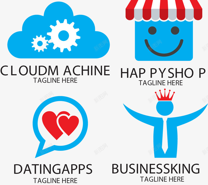 蓝色科技商务标志矢量图eps免抠素材_88icon https://88icon.com 云计算 扁平 矢量图 矢量素材 统计软件 蓝色 购物 销售冠军 销售冠军榜