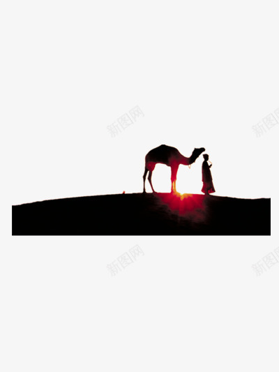 沙漠夕阳png免抠素材_88icon https://88icon.com 夕阳 沙漠 骆驼