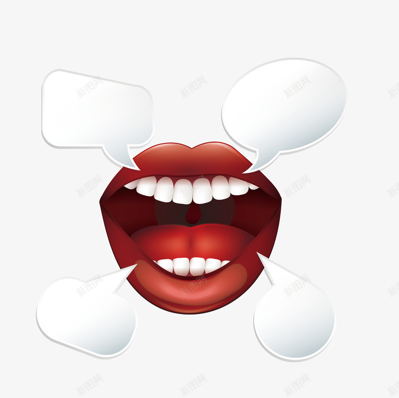 手绘嘴巴和对话框矢量图ai免抠素材_88icon https://88icon.com 嘴唇 嘴巴 对话框 手绘 牙齿 说话 矢量图