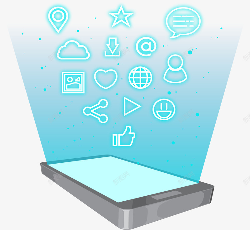 发光手机应用png免抠素材_88icon https://88icon.com 互联网 商务 手机应用 智能手机 矢量素材