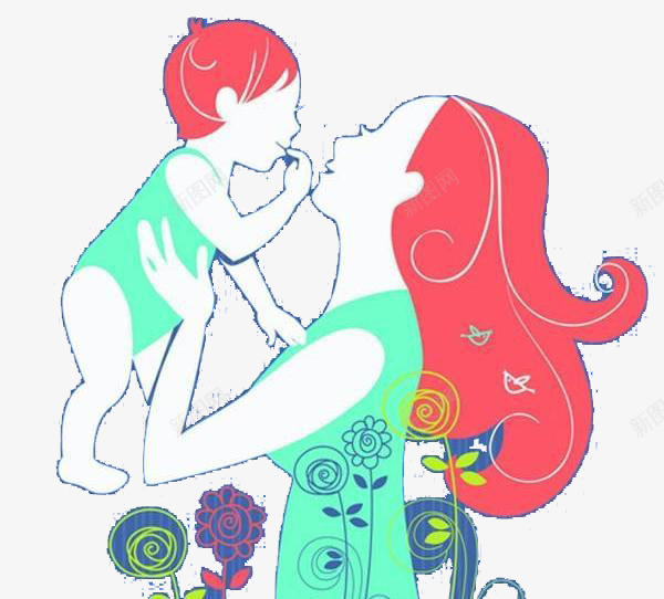 一个抱着孩子的母亲png免抠素材_88icon https://88icon.com 婴儿 孩子 母亲 红发