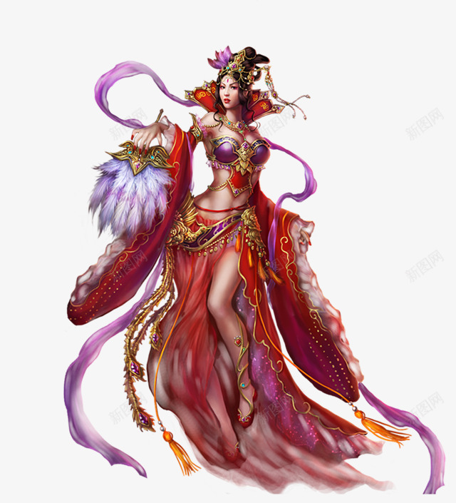 妖娆华丽美女手绘古风png免抠素材_88icon https://88icon.com 华丽 古风 妖娆 手绘 美女