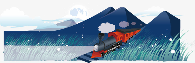 卡通穿过山路的火车png免抠素材_88icon https://88icon.com 云朵 卡通 山路 彩绘 手绘山路 树木 河流 红色火车 绿色 草地 蜿蜒