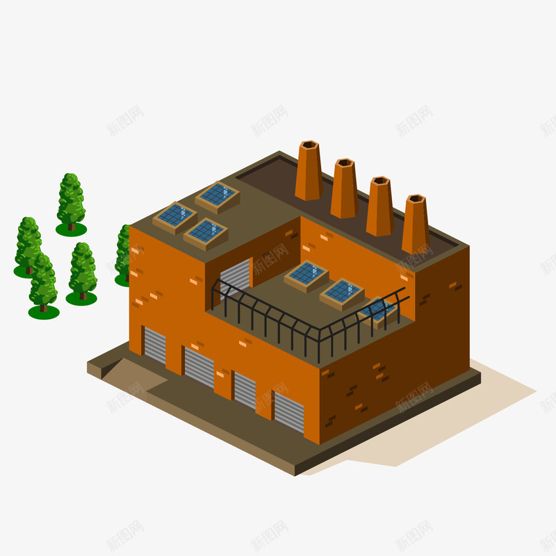 褐色扁平智能工厂矢量图eps免抠素材_88icon https://88icon.com 工厂 扁平 智能 智能工厂 素材 褐色 矢量图