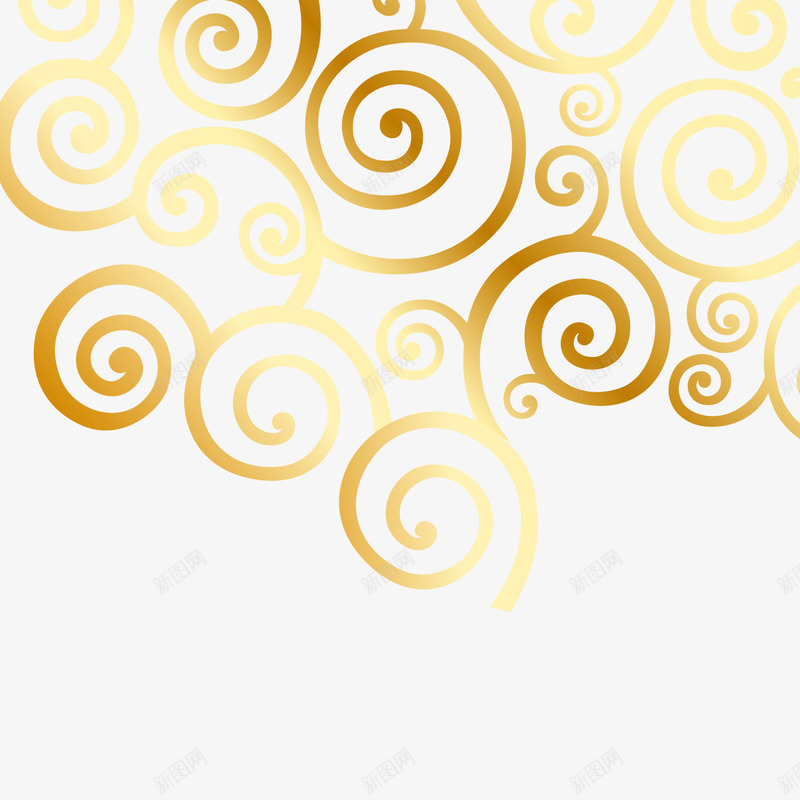 金黄渐变花纹png免抠素材_88icon https://88icon.com 渐变 花纹 金黄