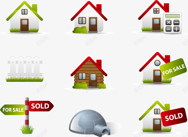 手绘房产出售png免抠素材_88icon https://88icon.com 出售 手绘