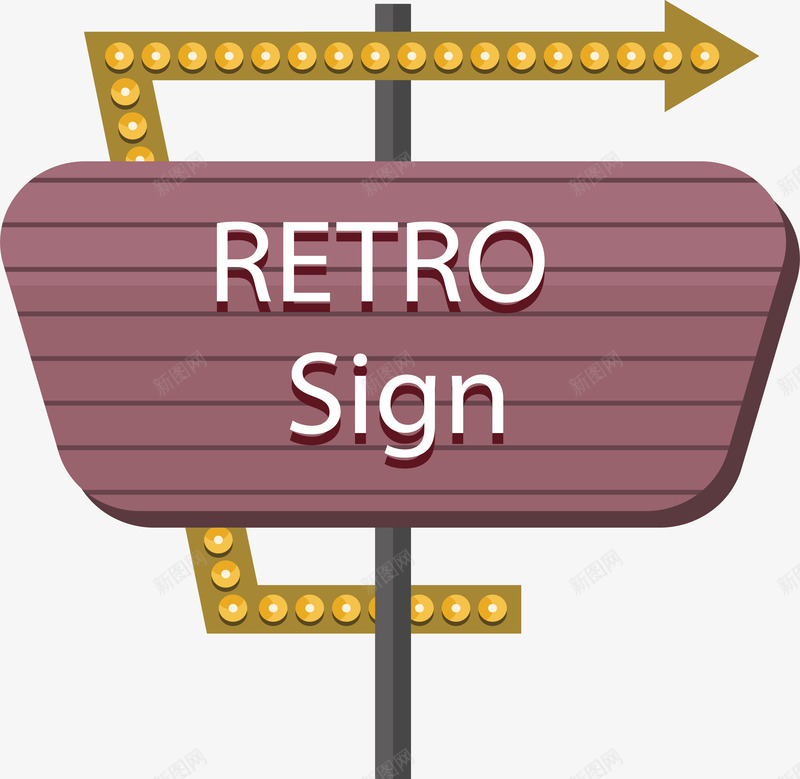 黄色箭头霓虹灯牌矢量图eps免抠素材_88icon https://88icon.com 矢量png 路标 霓虹标题框 霓虹灯牌 霓虹箭头 黄色箭头 矢量图