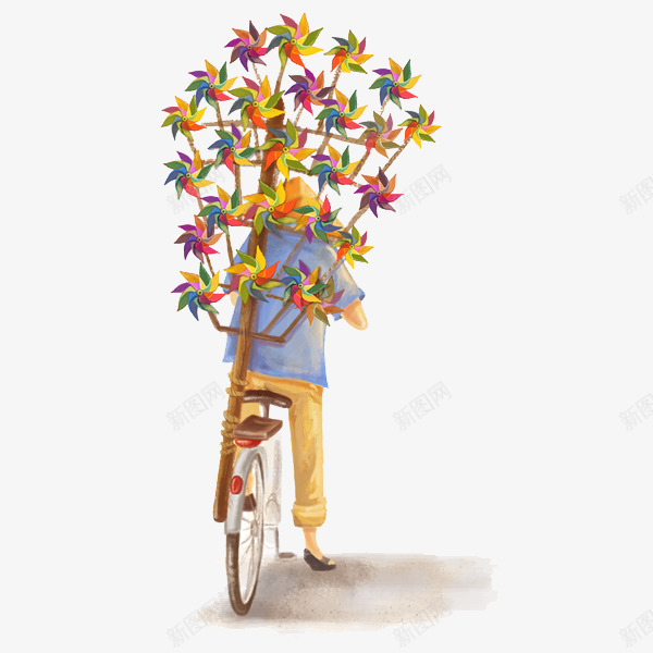 卡通卖风车小贩插画png免抠素材_88icon https://88icon.com 卖风车 卡通 小贩 插画