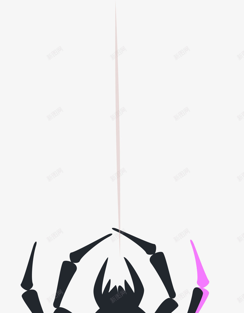 紫色恐怖蜘蛛png免抠素材_88icon https://88icon.com 万圣节 惊悚恐怖 鬼节