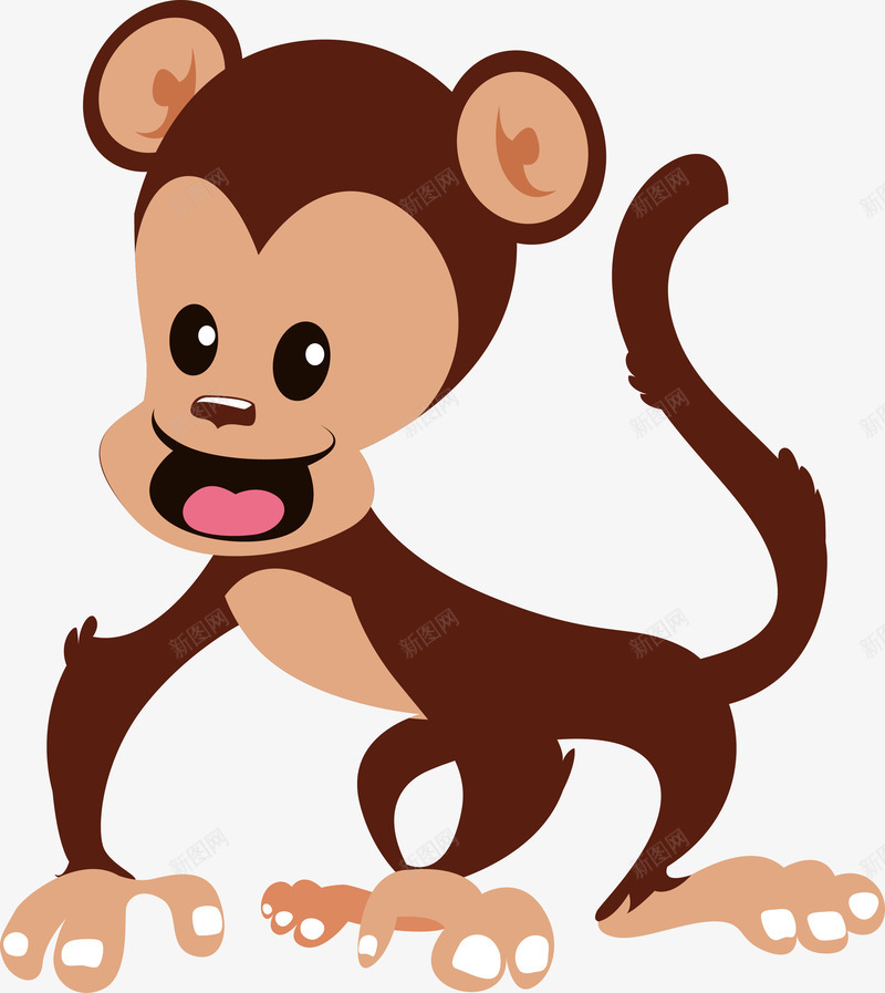 可爱卡通猴子png免抠素材_88icon https://88icon.com 卡通猴子 可爱卡通猴子 可爱卡通猴子矢量图 猴子