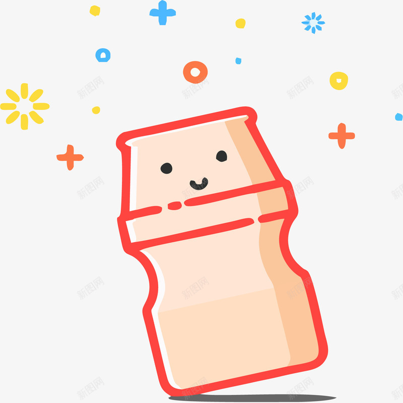 红色酸奶瓶矢量图eps免抠素材_88icon https://88icon.com 免抠酸奶png 创意 瓶子 酸奶瓶 矢量图