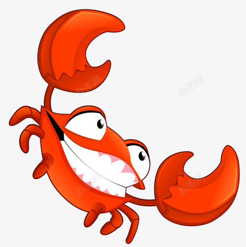 一口大白牙的红蟹子png免抠素材_88icon https://88icon.com 大白牙 红色 螃蟹 蟹子