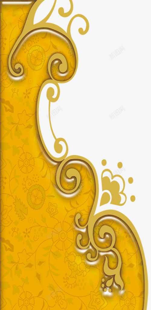 中国风海报背景效果png免抠素材_88icon https://88icon.com png免费下载 古典花纹 国风 海报 背景 节日海报背景 金黄色