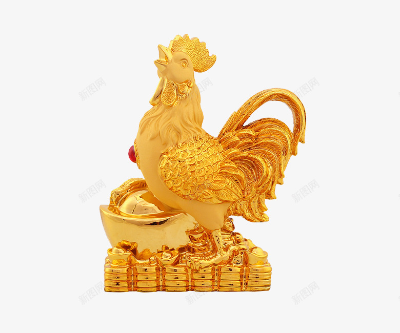 十二生肖金鸡png免抠素材_88icon https://88icon.com 十二生肖 摆件 鎏金 鸡