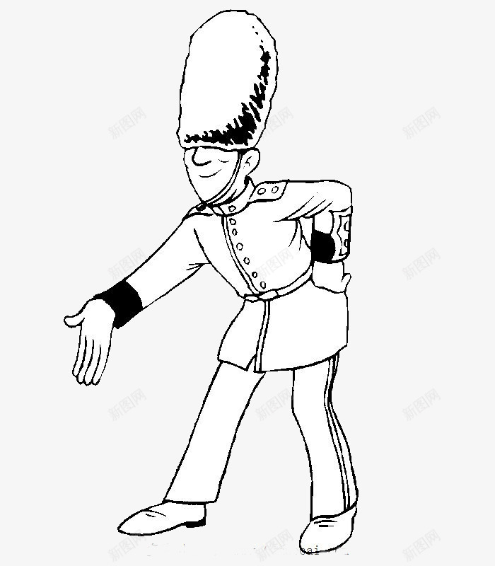 简笔画绘图png免抠素材_88icon https://88icon.com 服装 构图 礼帽 英国士兵