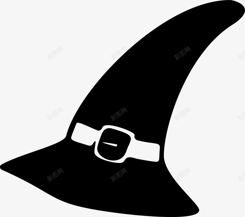 黑色卡通巫师帽png免抠素材_88icon https://88icon.com 万圣节 妖魔鬼怪 帽子 恐怖惊悚 鬼节 魔法 黑色巫师帽