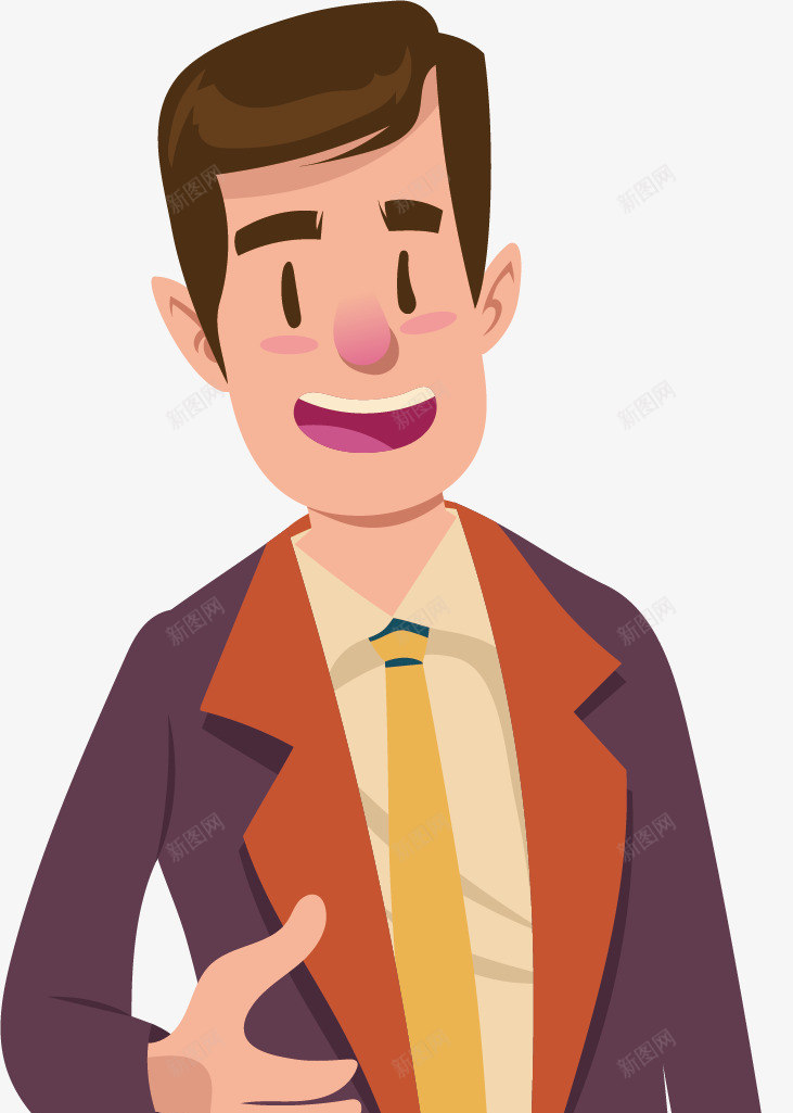 穿风衣的微笑男生矢量图ai免抠素材_88icon https://88icon.com 人物 卡通手绘 微笑 男生 领带 风衣 矢量图