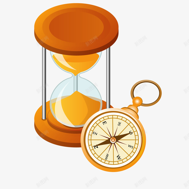 卡通沙漏矢量图ai免抠素材_88icon https://88icon.com 卡通 指南针 时间动画 时间设计 沙漏 漏斗ppt 矢量图 计时