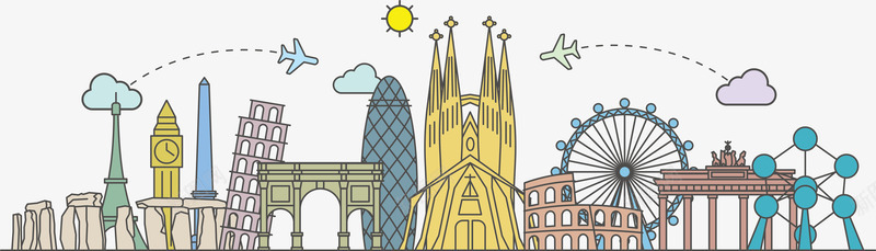 世界各地旅游景点png免抠素材_88icon https://88icon.com 埃菲尔铁塔 旅游景点 罗浮宫 风车