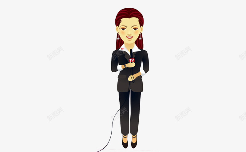 主持人报道png免抠素材_88icon https://88icon.com 报道 新闻 节日 记者 记者节