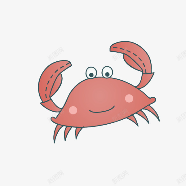 卡通动物螃蟹png免抠素材_88icon https://88icon.com 卡通动物螃蟹
