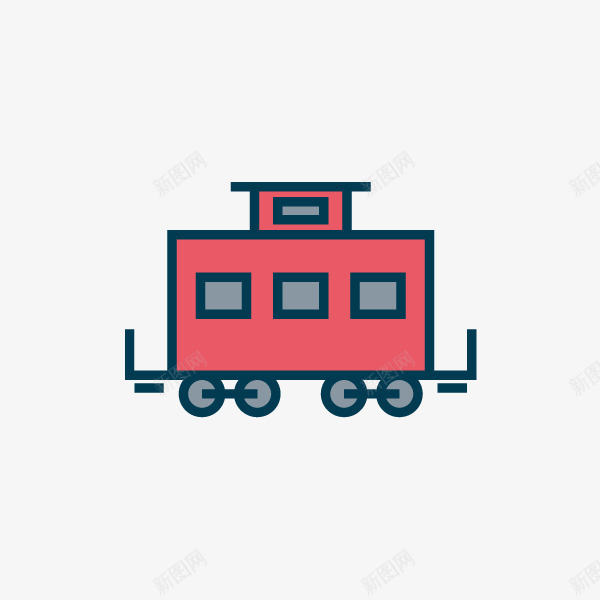 卡通手绘火车元素png免抠素材_88icon https://88icon.com 创意 动漫动画 卡通火车 手绘 红色 艺术