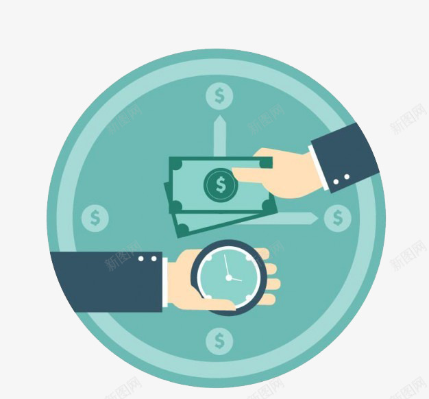 时间就是金钱png免抠素材_88icon https://88icon.com 时间换金钱 时间等于金钱 时间钟