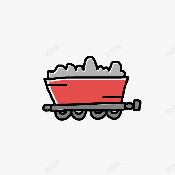 卡通手绘火车元素png免抠素材_88icon https://88icon.com 创意 动漫动画 卡通火车 手绘 红色的 艺术