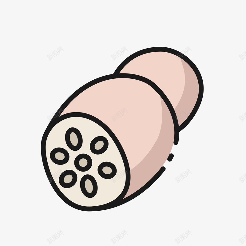 灰色手绘圆弧藕食物元素矢量图eps免抠素材_88icon https://88icon.com 光泽 圆孔 圆弧 手绘 灰色 纹理 美食 藕 质感 食物 矢量图