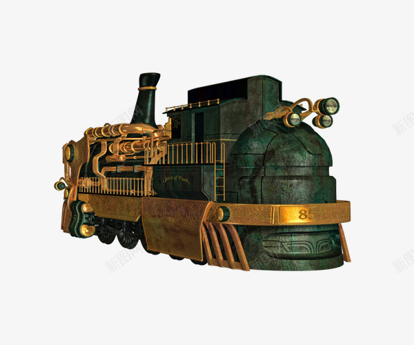 欧式复古火车头png免抠素材_88icon https://88icon.com 实物 欧式 欧式复古 火车头