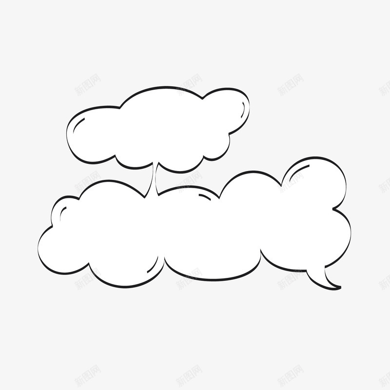 手绘白色对话框png免抠素材_88icon https://88icon.com 对话框 手绘 白色 素材
