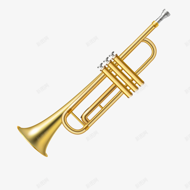 金黄色乐器大号png免抠素材_88icon https://88icon.com 乐器 大号 金黄色