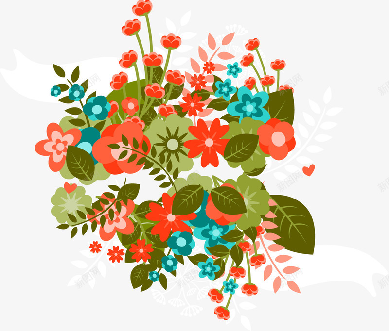 卡通花卉母亲节矢量图ai免抠素材_88icon https://88icon.com 卡通花卉母亲节背景 卡通花卉节日背景 卡通花卉节日背景矢量素材 矢量图