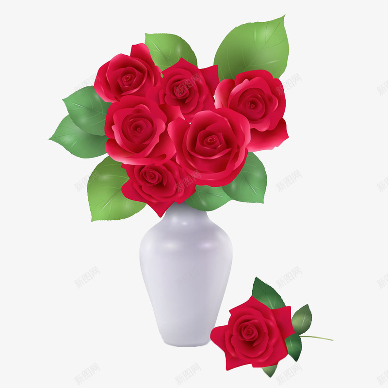 手绘玫瑰台花摆件png免抠素材_88icon https://88icon.com 台花 摆件 玫瑰手绘 红色 花卉 花瓶 装饰